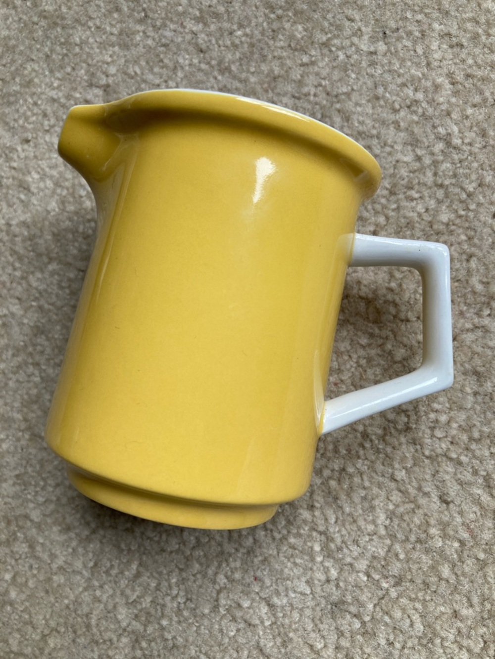 Mikasa Yellow Ceramic Creamer with White Handle Light N Lively